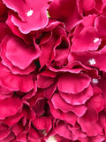 Artificial Flower Hot Pink Hydrangea Bunch 7 head silk - Richview Glass Wedding Supplies