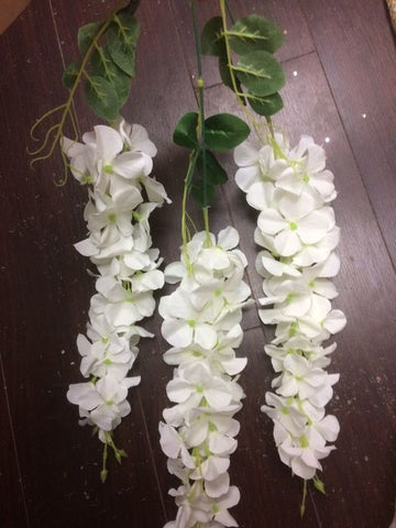 Artificial wisteria wedding decor Cream - Richview Glass Wedding Supplies