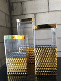 8” 10” &12” Honeycomb set of 3 glass vase - Richview Glass Wedding Supplies
