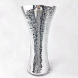 Crackled Silver New Small Bud vase 11.9"Hx5.7" - Viva La Rosa