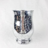 5" x 8" Silver mercury hurricane glass - Richview Glass Wedding Supplies