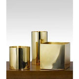 Handmade Mercury Gold Wedding Centrepiece (4") Cylinder Glass Vase
