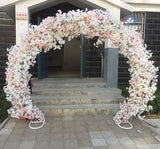 Pink cherry blossom Flower Metal Backdrop Stand Round Arch 2.5mx2.2m REV1