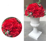 Artificial Flower Rose Hydrangea Arrangement Red - Richview Glass Wedding Supplies