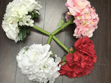 Silk Flower Bridal Bouquet Jumbo Size (White)-3616168F-2