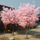 2 meter Tall Faux Cherry Blossom Tree (wide) with artificial flower pink - Richview Glass Wedding Supplies