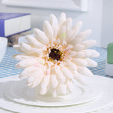 Ivory Gerbera Daisy FLOWER ARTIFICIAL FLOWER WEDDING DECOR - Richview Glass Wedding Supplies