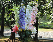 Artificial Silk flower Delphinium (dark purple)- DEL1 - Richview Glass Wedding Supplies