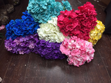 Artificial Flower Purple Hydrangea Bunch 7 head silk - Richview Glass Wedding Supplies