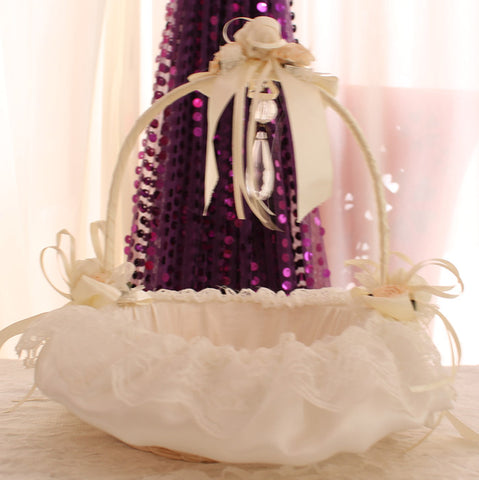 Flower Girl Basket for Rose Petals - Richview Glass Wedding Supplies