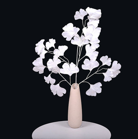 ginkgo leaf white artificial greenery