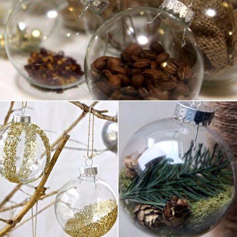 Hanging Glass 4" Round Christmas Ball for ornament diy