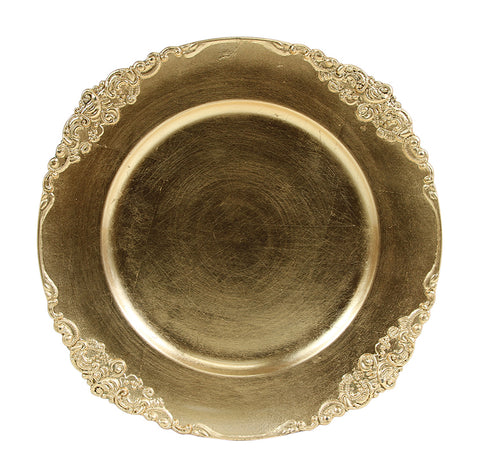 Gold Charger Plate Acrylic - Richview Glass Wedding Supplies
