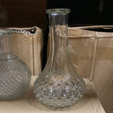 Long neck Crystal vintage Bud vase 7.5”H wedding centerpiece