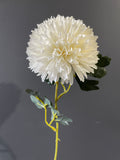 Big White/cream Pom Artificial Filler Flower