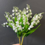 5x of the valley white wedding greenery filler for corsage