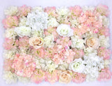 Backdrop Panel Roses Hydrangea Mat Blush Artificial Flower Wall - Richview Glass Wedding Supplies