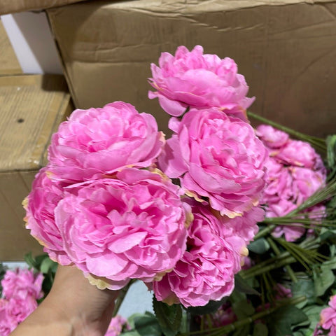 Hot Pink puffy ROSE BUNCH