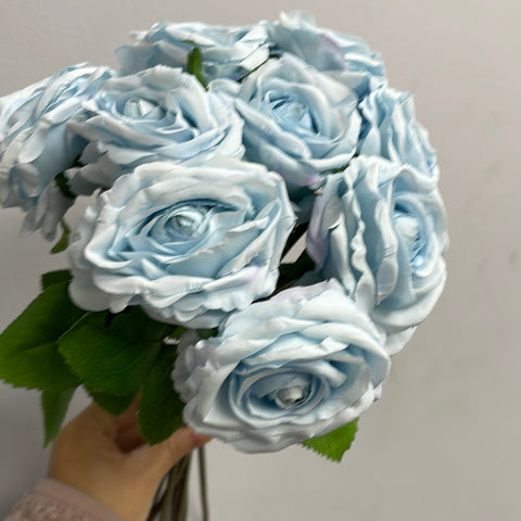 Bobi 9 head blue Rose bunch