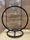 Metal Modern Black Stand 16” Diameter Hoop Ring