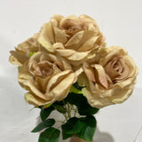 Artificial Flower Rose Bunch 7 head (Mauve/Coca-cola/Chocolate)