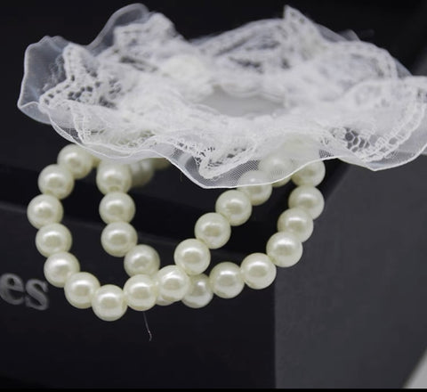 corsages wrist band with pearl