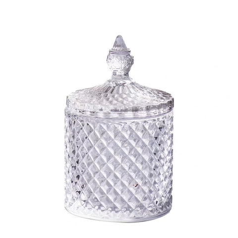 Crystal Small candy jar Bud vase 5.9”H