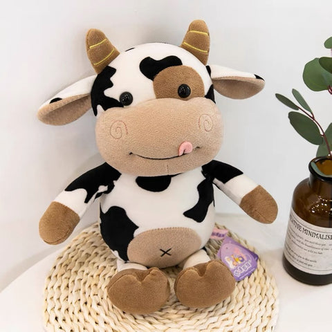 12” cow plush animal toy