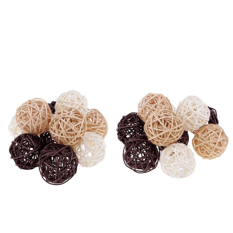 Dried Wicker Rattan Ball Natural Color (bag of 8)