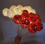 LED Ball Light on a Stick 11 pink balls Bouquet decor