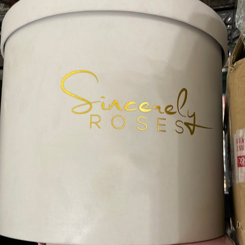 Round white velvet box (set of 5)For fresh or preserved Flowers