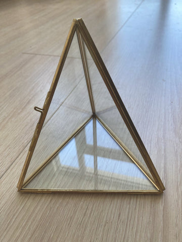 GEOMETRIC 5.5" Triangonal Pyramid VASE(Gold)