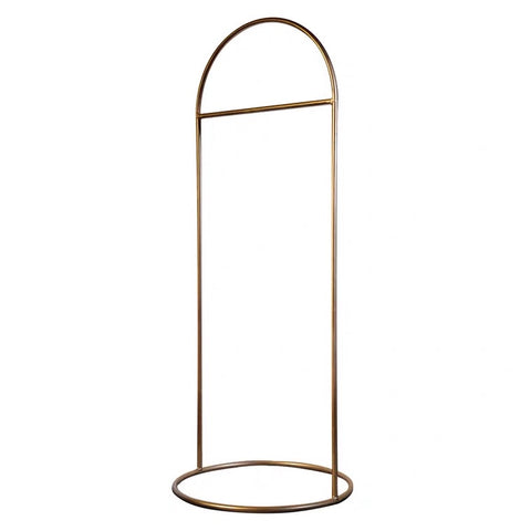 Stand Up Rounded Backdrop Sign Round top Gold Metal Backdrop/sign Stand
