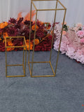 Modern French gold Rectangular Stand Gold chrome finish no surface Need Assembly
