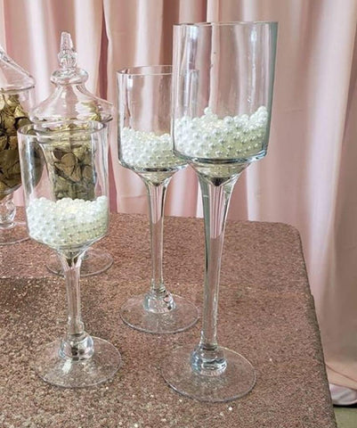 Monet Candleholder set of 3 glass vase wedding centerpiece MV088/-30/-35