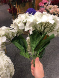 Artificial Flower Ivory/Cream Hydrangea Bunch 6 head silk - Richview Glass Wedding Supplies