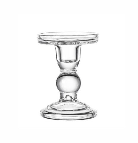 New Glass CANDLEHOLDER GLASS vase 3.5”Hx3"D