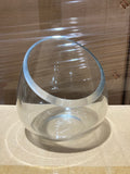 Slant cut 6"HX4"D vase HM