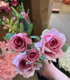 MIXED PINK Rose Spray small R065