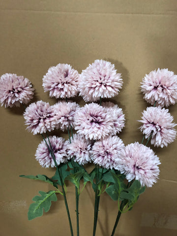 New lilac Pom Artificial Filler Flower 3 head