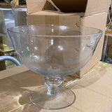 Glass Bowl Vase Pedestal 6"Hx7" wedding centerpiece Compote
