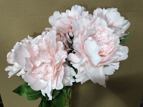 New 7 HEAD (Light pink)ARTIFICIAL PEONIES PEONY BUNCH