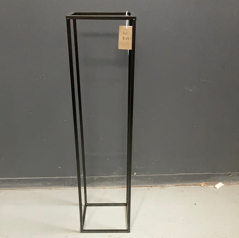 Modern Rectangular Stand Metal Black Geometric Vases 32"