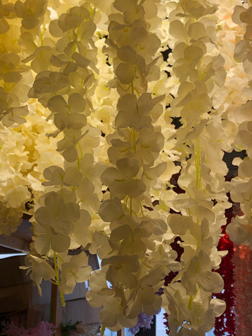 Cream Artificial Hydrangea Flower Garland