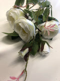 Artificial Rose Spray White