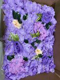 Backdrop Panel Roses Hydrangea Mat Lilac Artificial Flower Wall