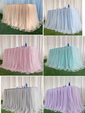 Champagne Tablecloth table skirt white polyester per meter long
