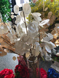White Shell Lunaria money plant long stem for Wedding artificial flower