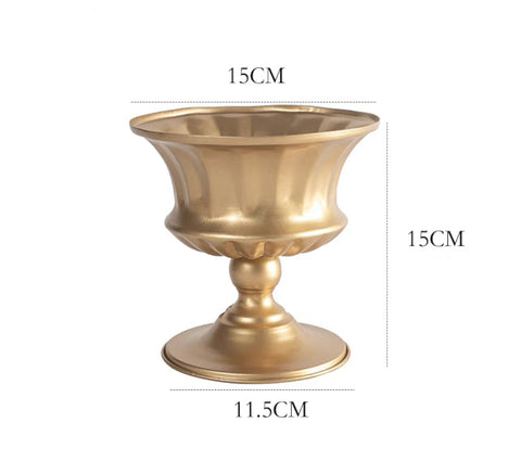 Tall GOLD bowl /urn METAL