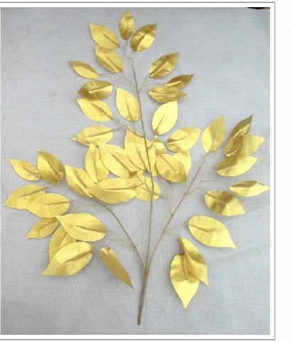 Gold golden Leaf artificial greenery